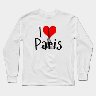 I Love Paris Long Sleeve T-Shirt